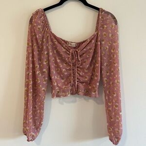 Floral Crop Long Sleeve